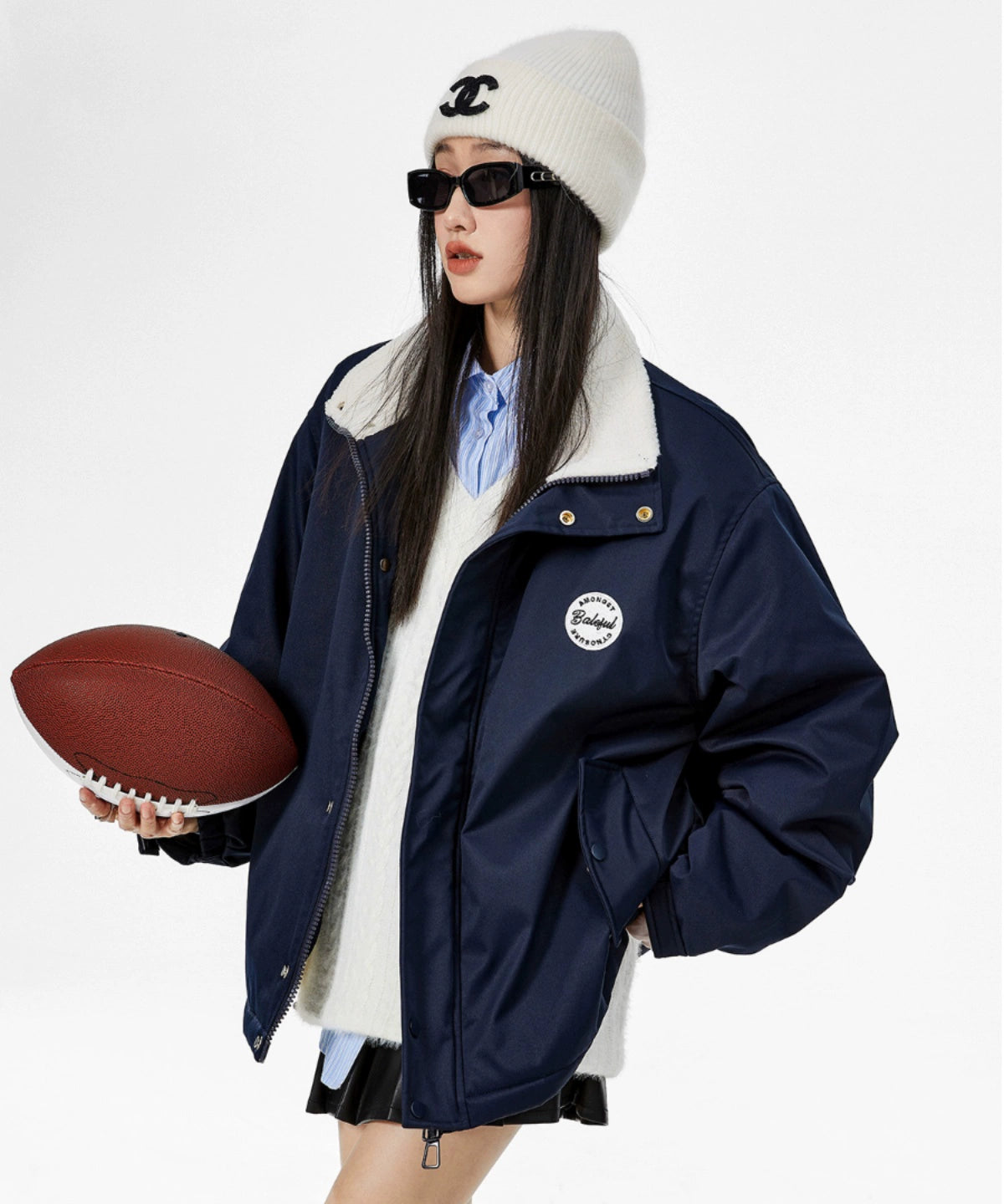 ICH MODE 美式复古棉服女2025新款深秋冬季棉袄棉衣夹棉外套加厚