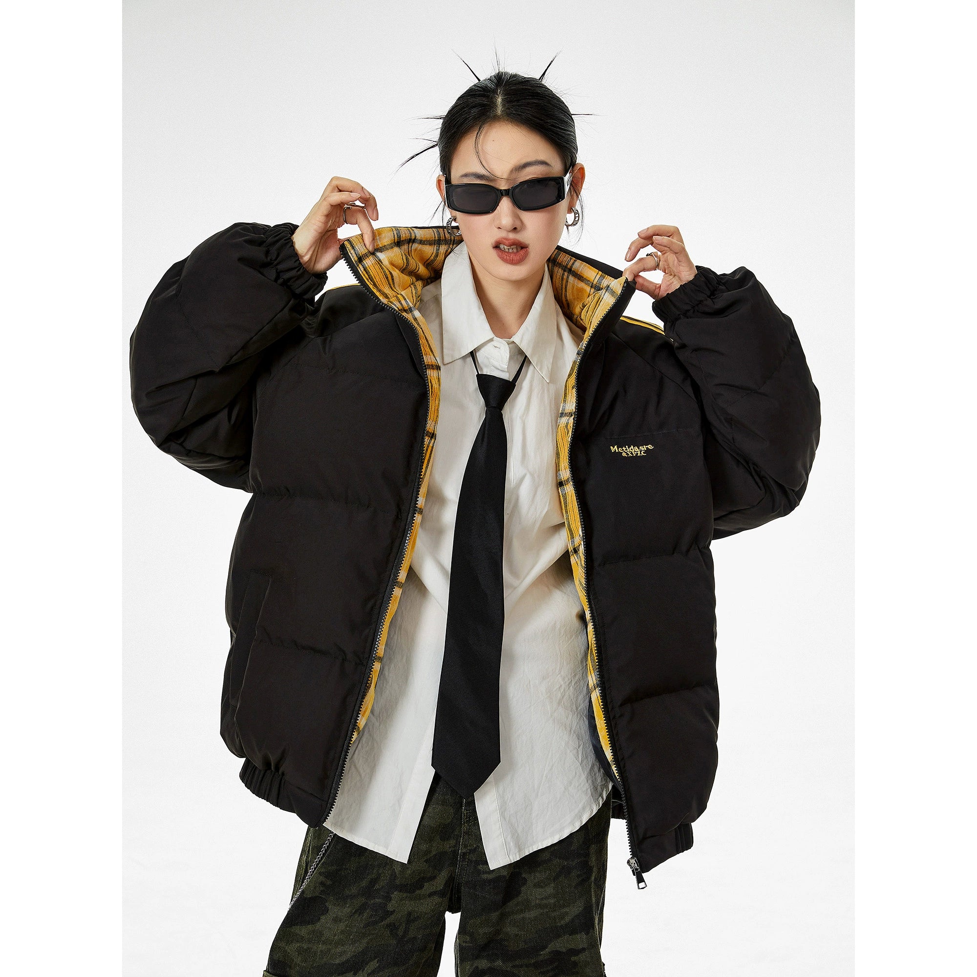 ICH MODE 美式复古棉服女冬季保暖加厚棉袄夹棉外套棉衣2025新款