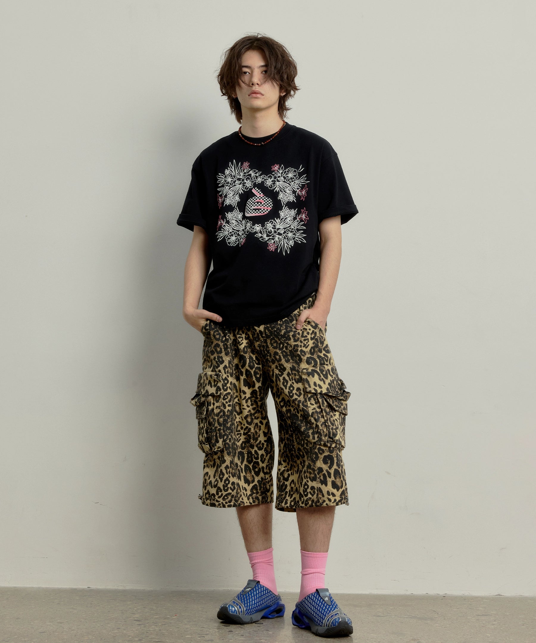 “繁花”| eeee夏日繁花短袖设计感珠点牙刷绣字母T恤情侣装夏季