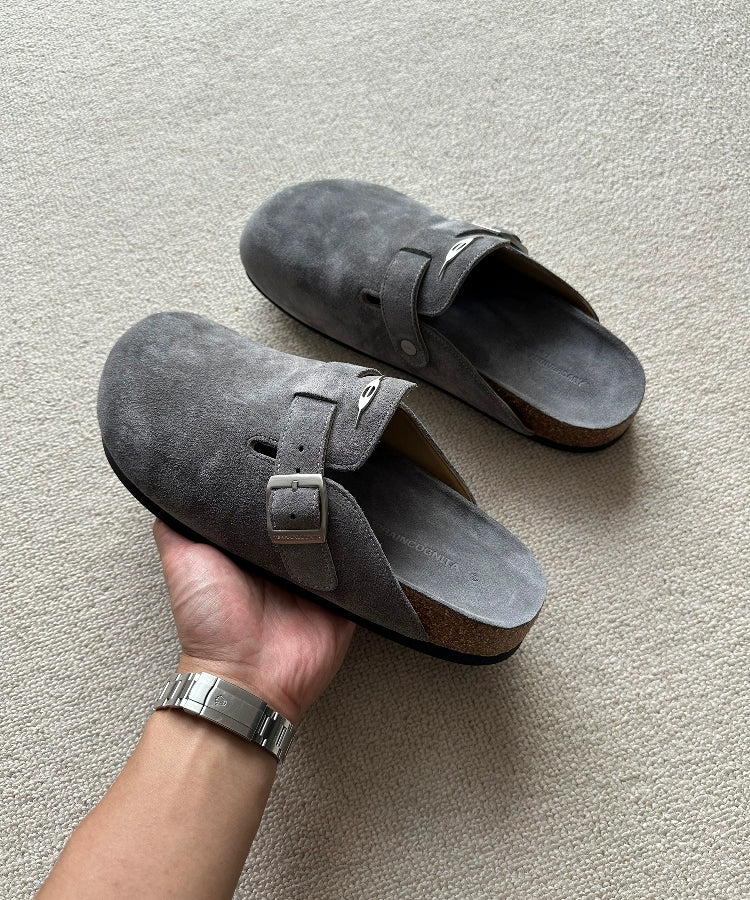 马皮/羊皮特制香底勃肯包头半拖皮鞋时尚百搭通勤TERRAINCOGNITA