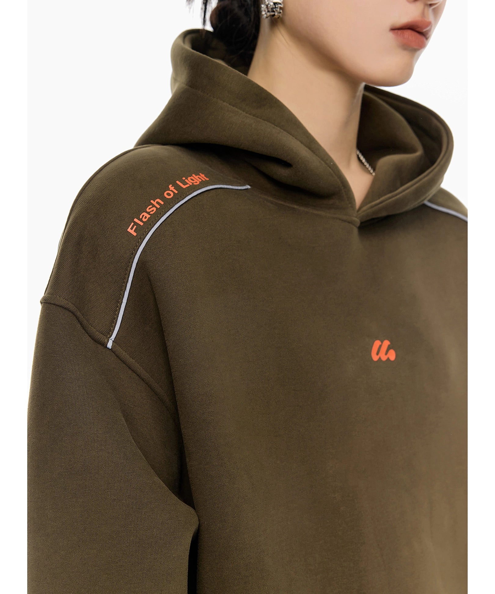 ICH MODE 美式复古宽松连帽卫衣女新款秋冬宽松运动上衣帽衫外套