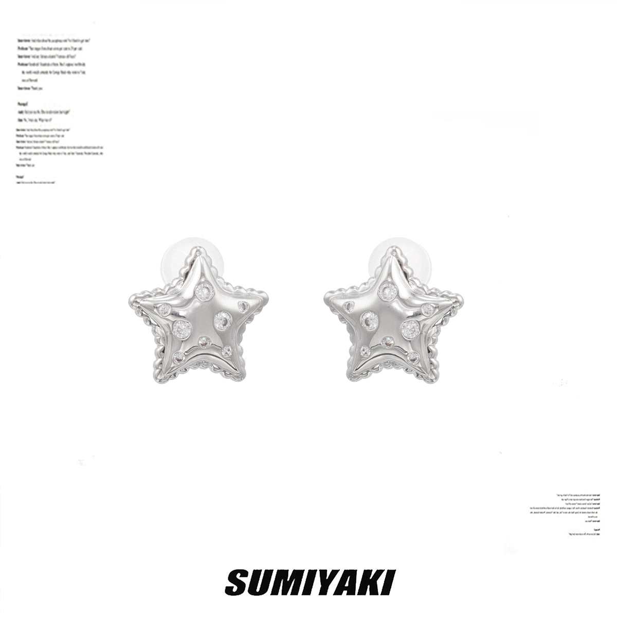 甜酷女孩的专属星星！SUMIYAKI 可盐可甜立体芒星s925银针耳环