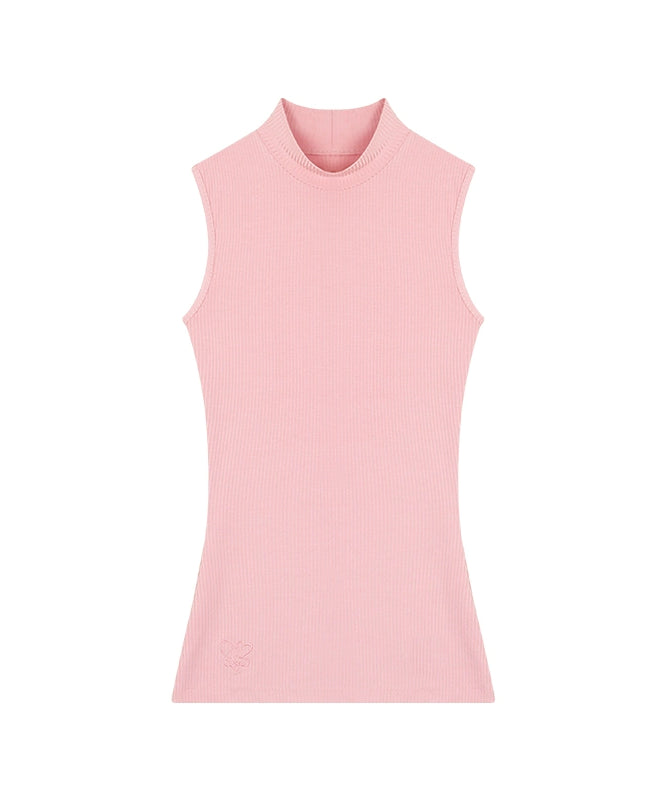 野生zero 薄荷曼波背心半高领黑白绿色内搭女春夏季修身无袖上衣