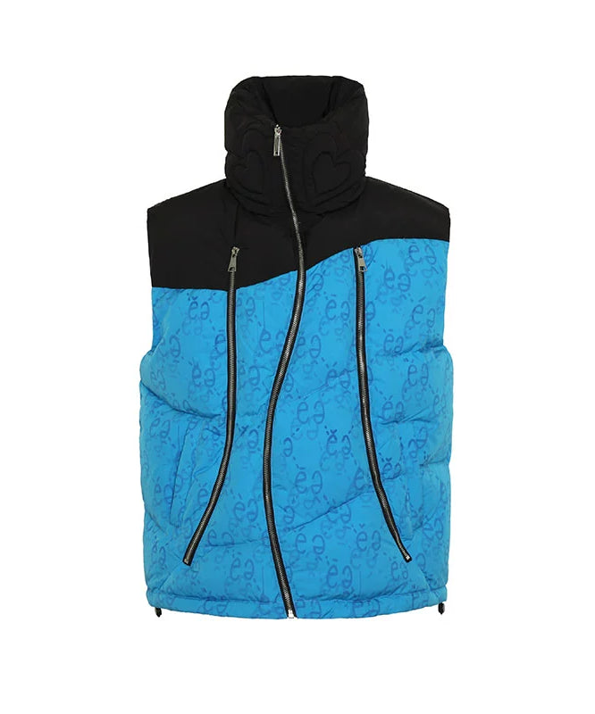 eeeeArtmonster爱心立领背心羽绒棉马甲男女加厚保暖坎肩外套棉服