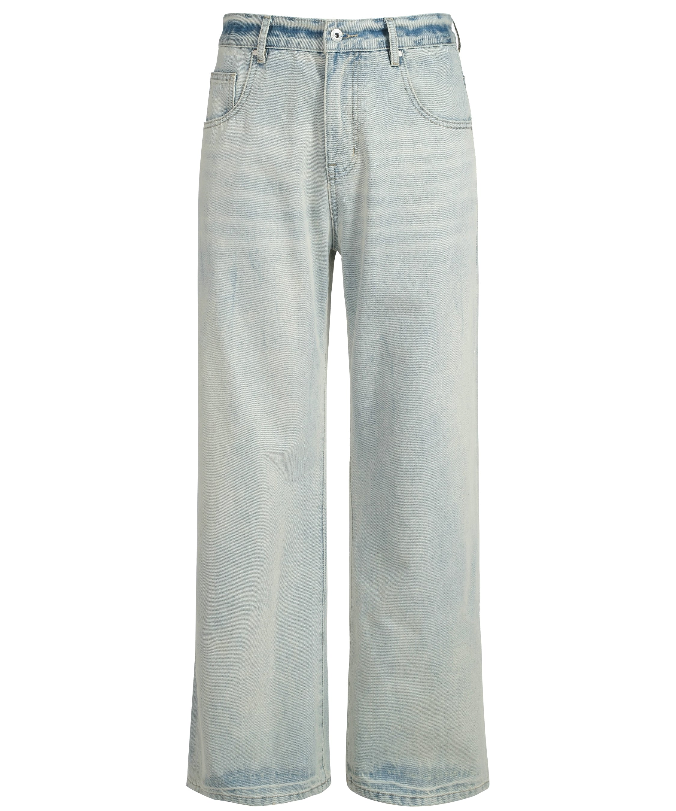 奶油白浅蓝A字型直筒牛仔裤日常通勤休闲百搭TERRAINCOGNITA25AW