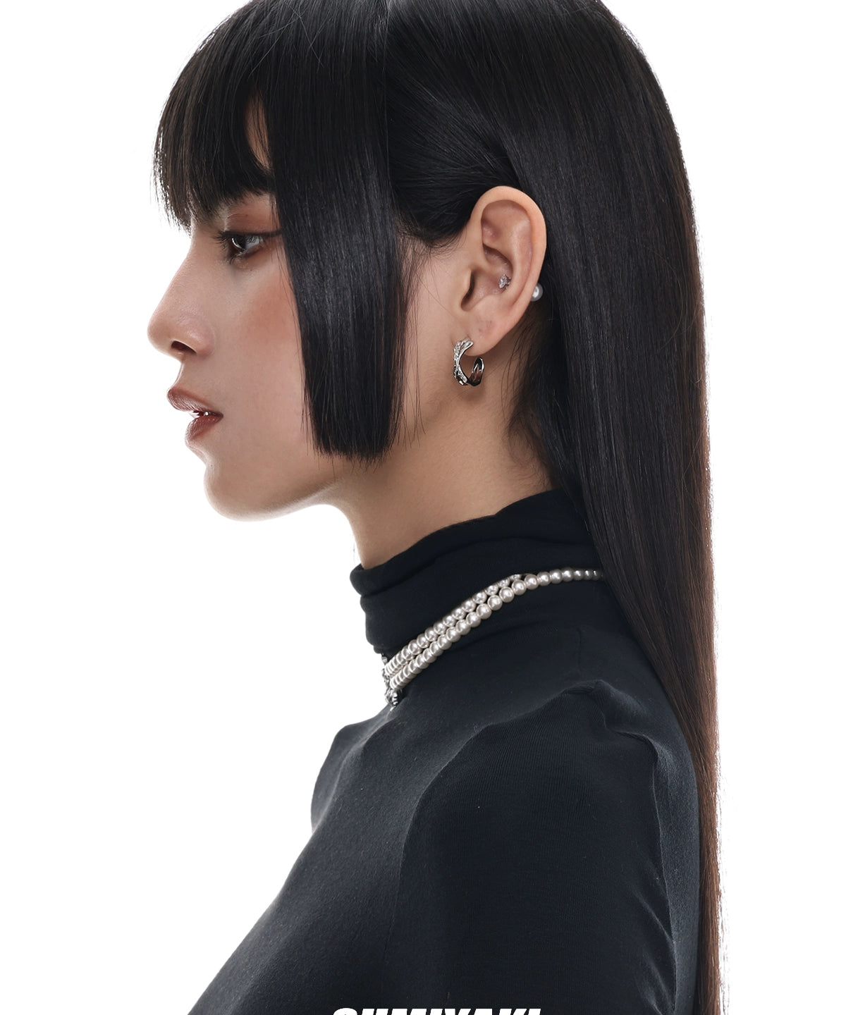 一个耳环多个戴法 高性价比 SUMIYAKI珍珠耳环多层结构百搭耳饰