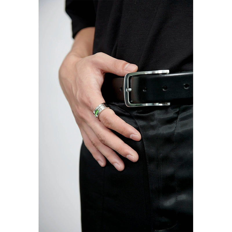 G系列金属银扣复古意大利进口牛皮真皮腰带百搭TERRAINCOGNITA