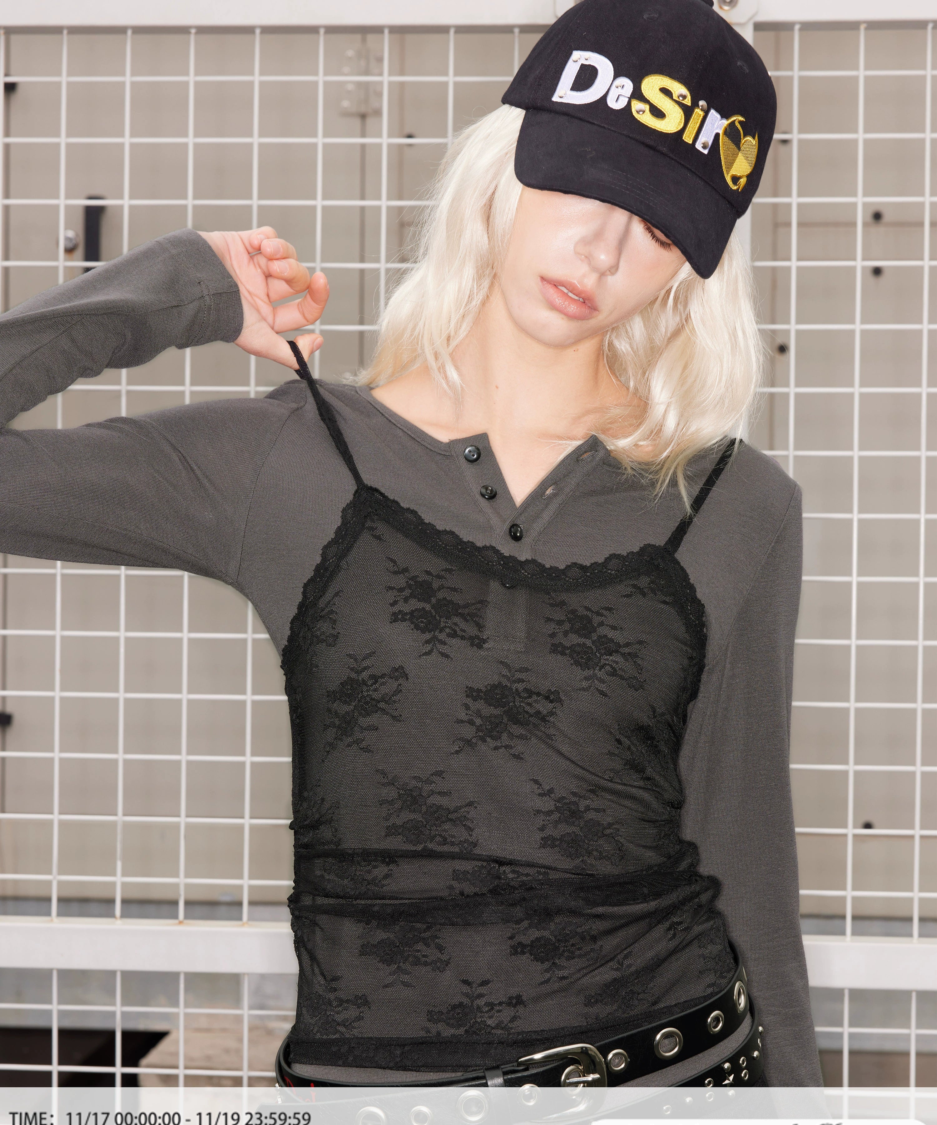 2th Desire可拆卸毛毛五角星爱心贴布绣鸭舌帽铆钉字母弯檐棒球帽