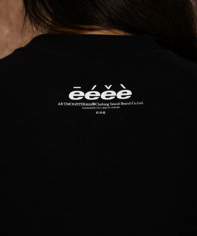 eeeeArtmonster爱心华夫格长袖男女潮流秋季美式宽松T恤ins上衣