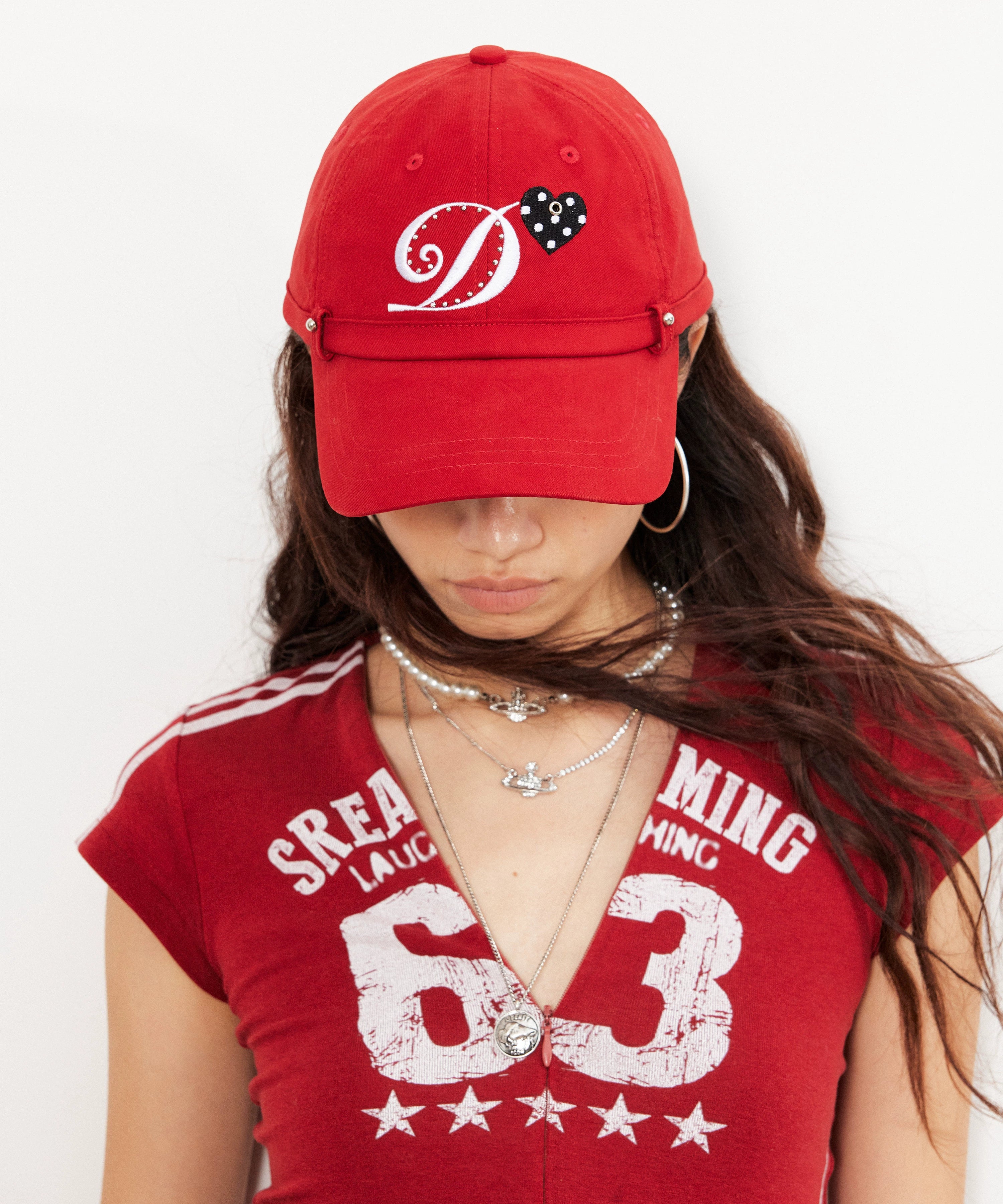 2th Desire美式复古V领做旧数字印花球衣女修身正肩短袖T恤上衣