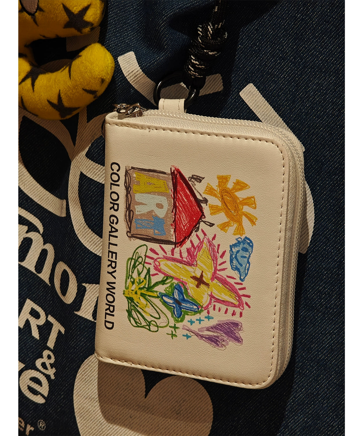 eeeeArtmonster“丢三落四”皮质零钱包个性涂鸦耳机包拉链卡包