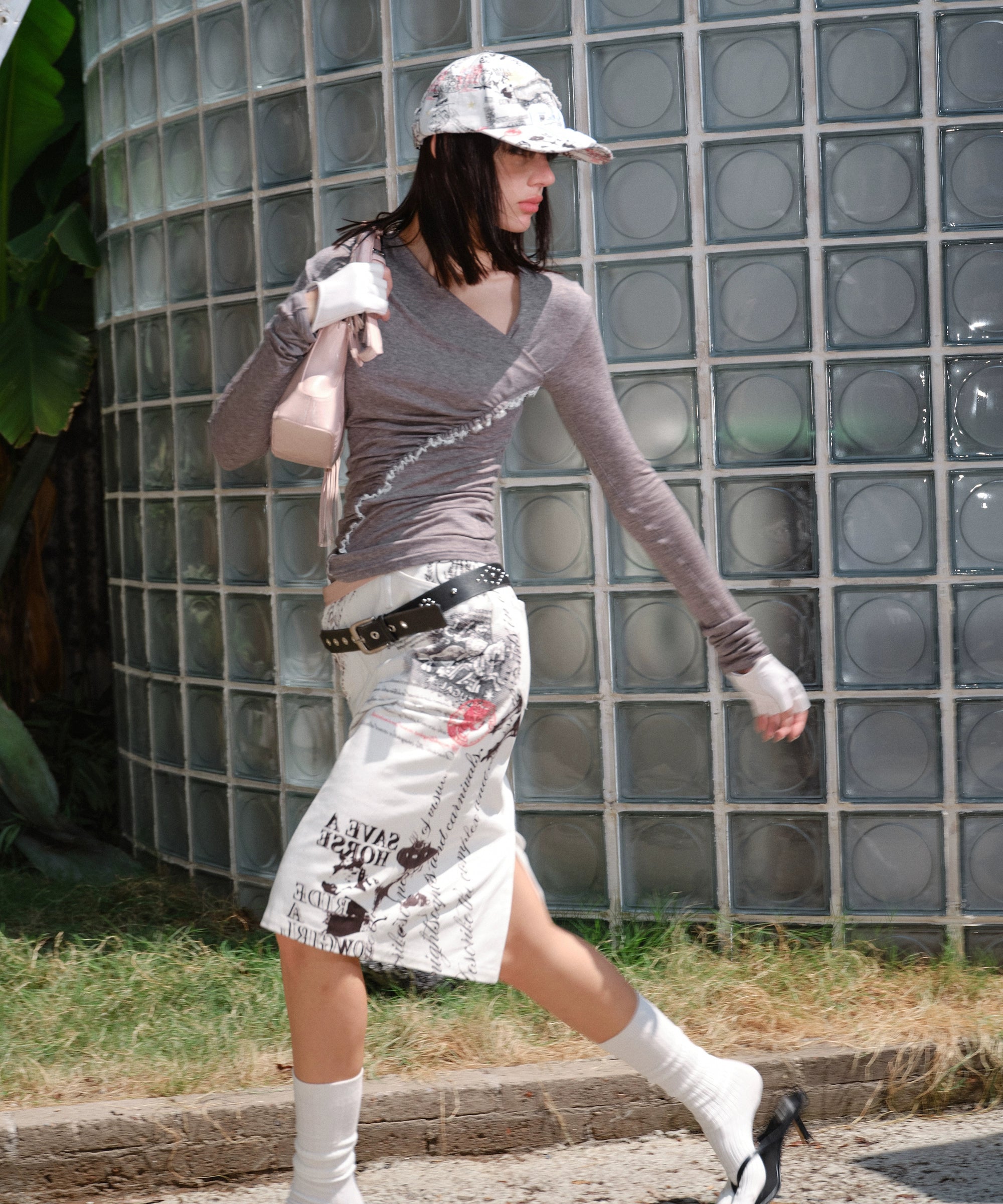 2th Desire天丝羊毛蕾丝花边褶皱设计感修身弹力长袖打底衫上衣