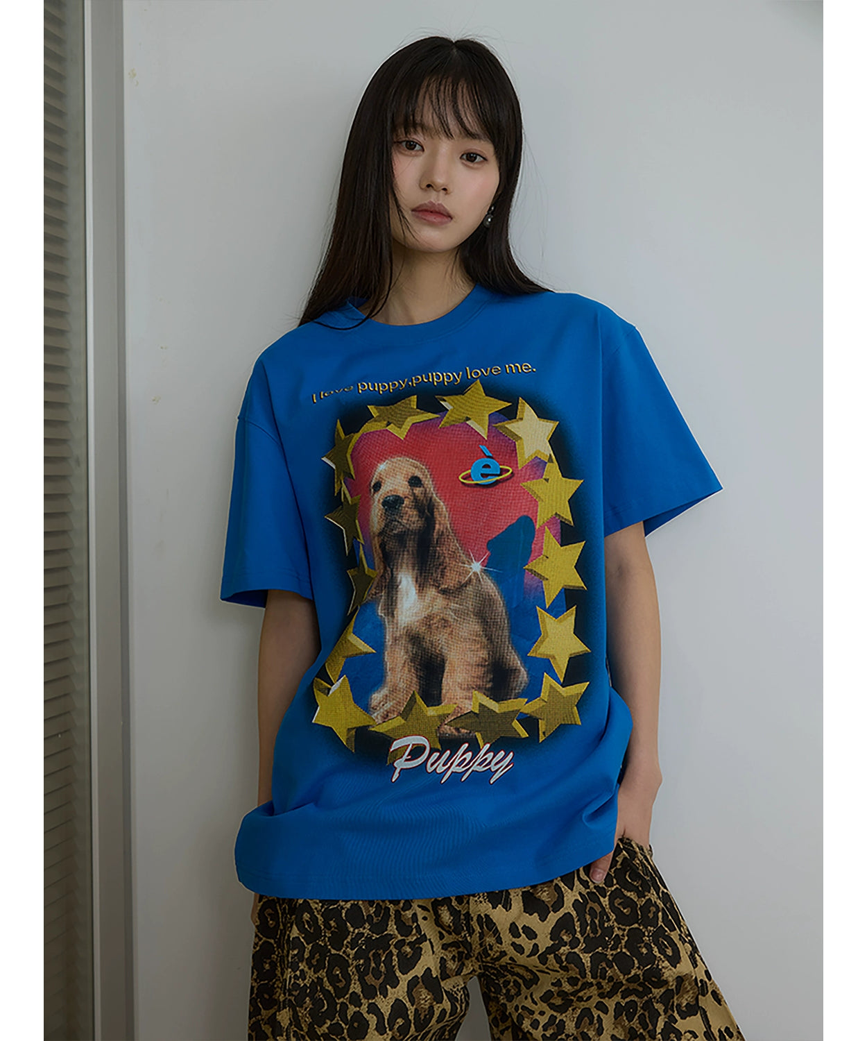 “金星美卡”｜eeee原创美式复古趣味美卡犬短袖小众设计感T恤夏