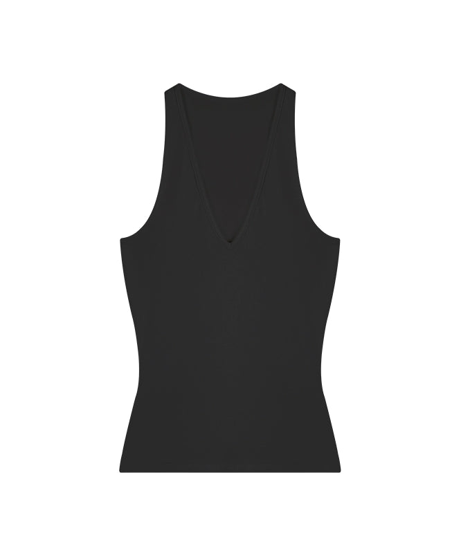 野生zero黑灰白色内搭针织v领背心女夏季外穿修身辣妹无袖上衣