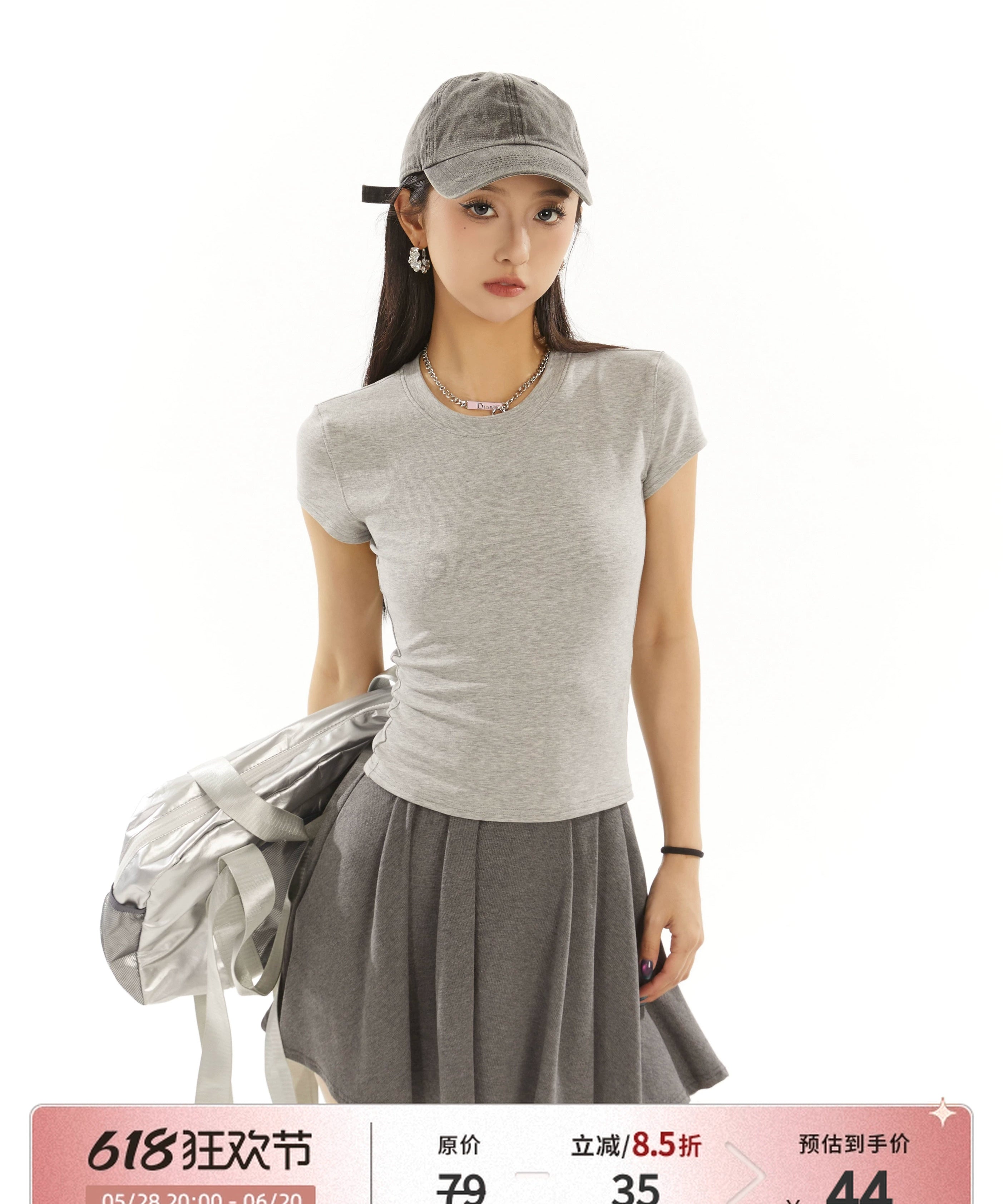 野生zero 白黑灰色正肩短袖t恤女夏季辣妹修身显瘦短款上衣打底衫