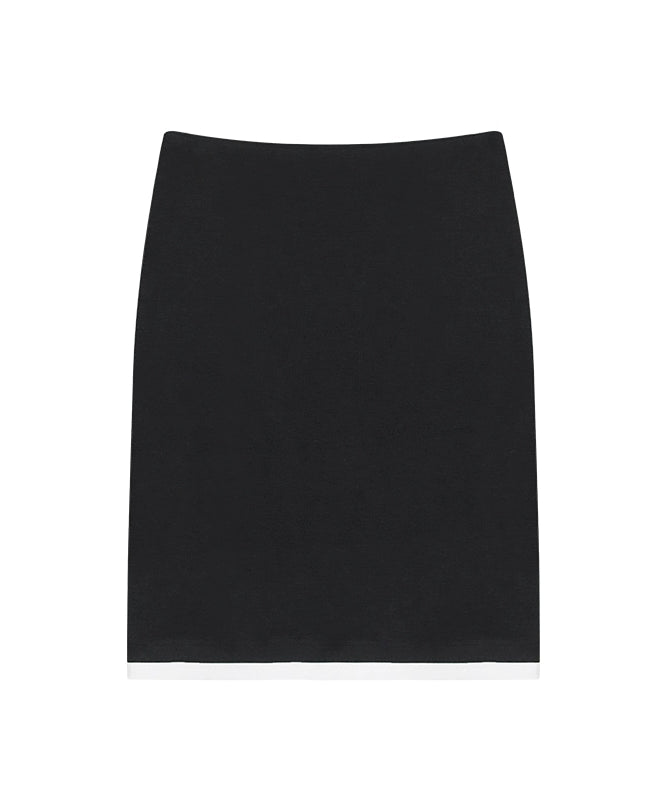 野生zerocircle休闲套装裙女春夏灰色假两件针织开衫直筒半身裙子