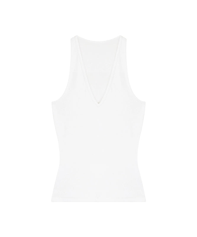 野生zero黑灰白色内搭针织v领背心女夏季外穿修身辣妹无袖上衣