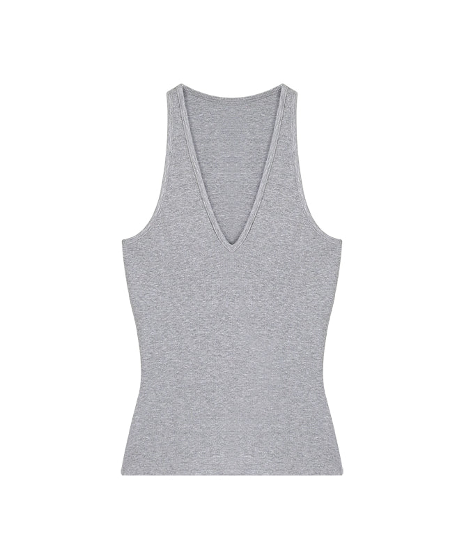 野生zero黑灰白色内搭针织v领背心女夏季外穿修身辣妹无袖上衣