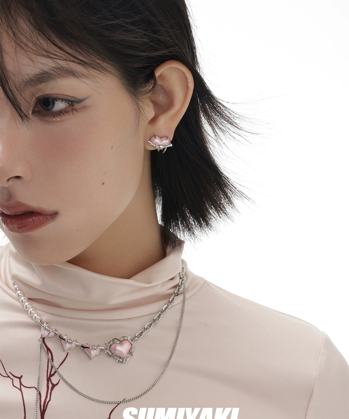 气球耳环！SUMIYAKI原创告白气球系列耳环女立体气球爱心粉色耳饰