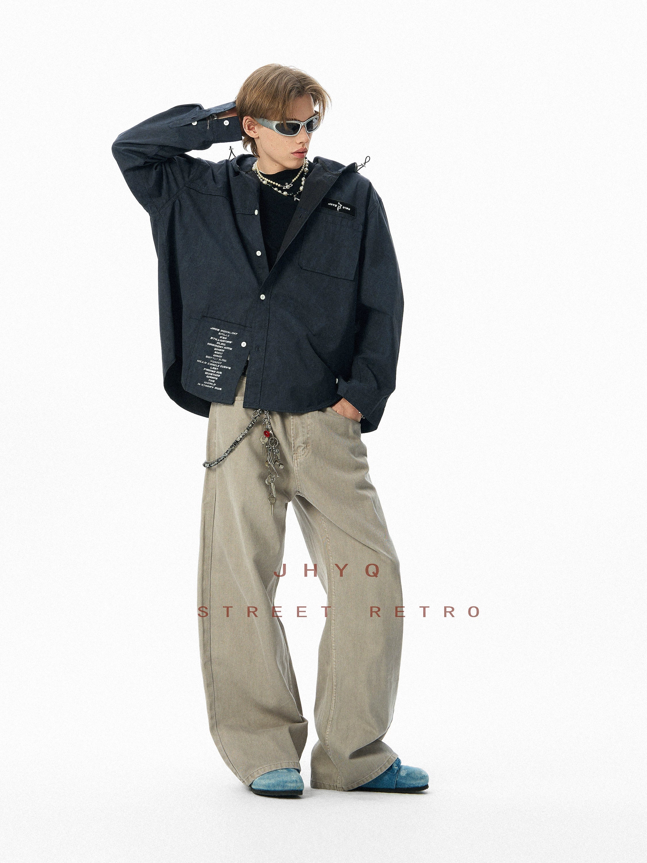 高品质丨JHYQ美式复古直筒休闲裤男宽松百搭工装cleanfit长裤男