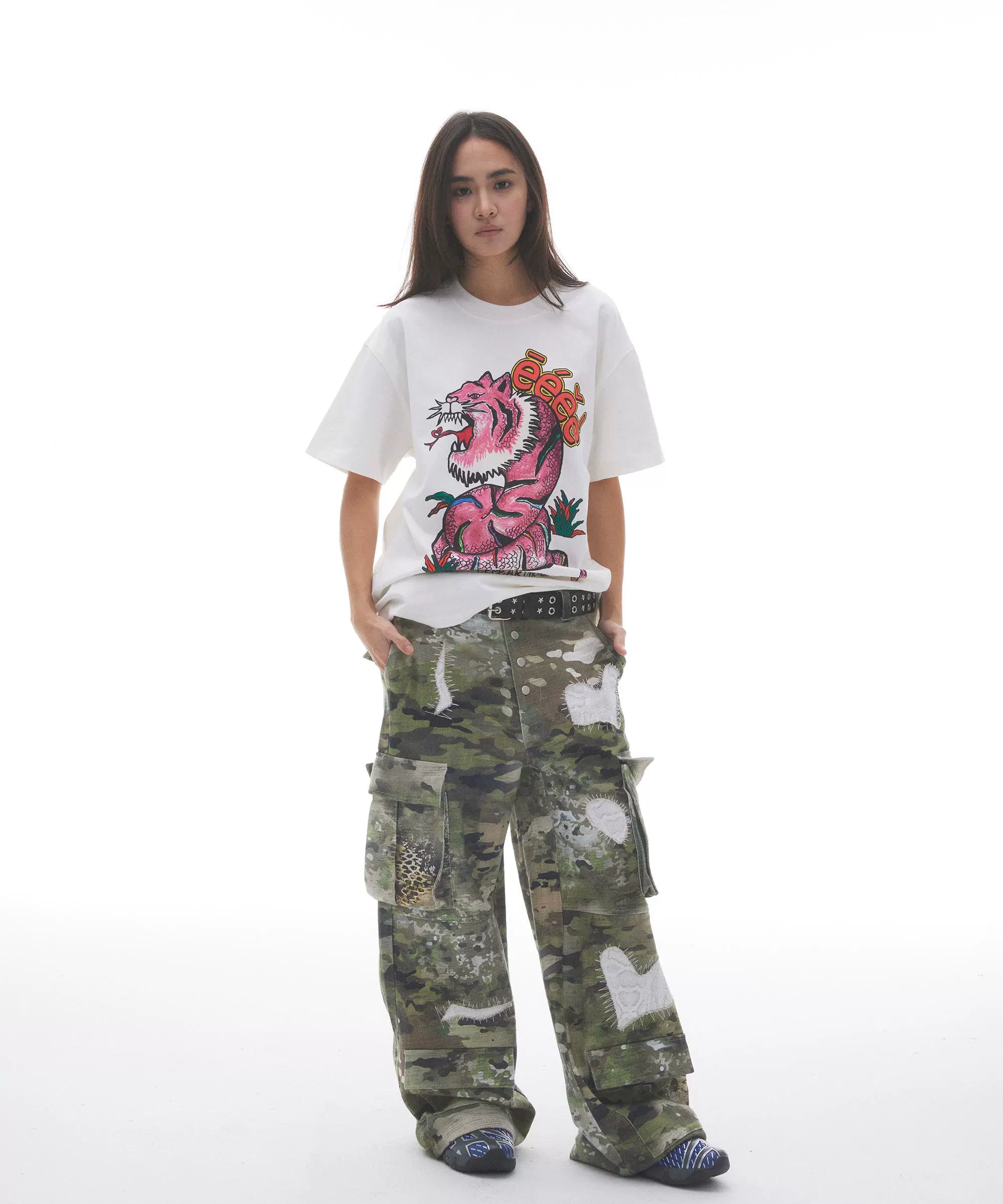 “虎头蛇尾”| eeee设计师款蛇年限定印花圆领短袖手绘涂鸦T恤夏