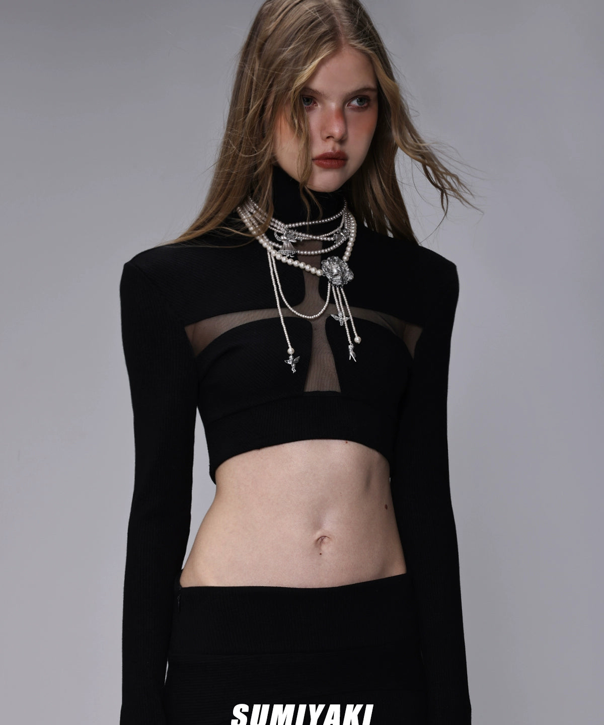 重工bi入款！SUMIYAKI原创美拉德美式珍珠项链重工小众个性毛衣链