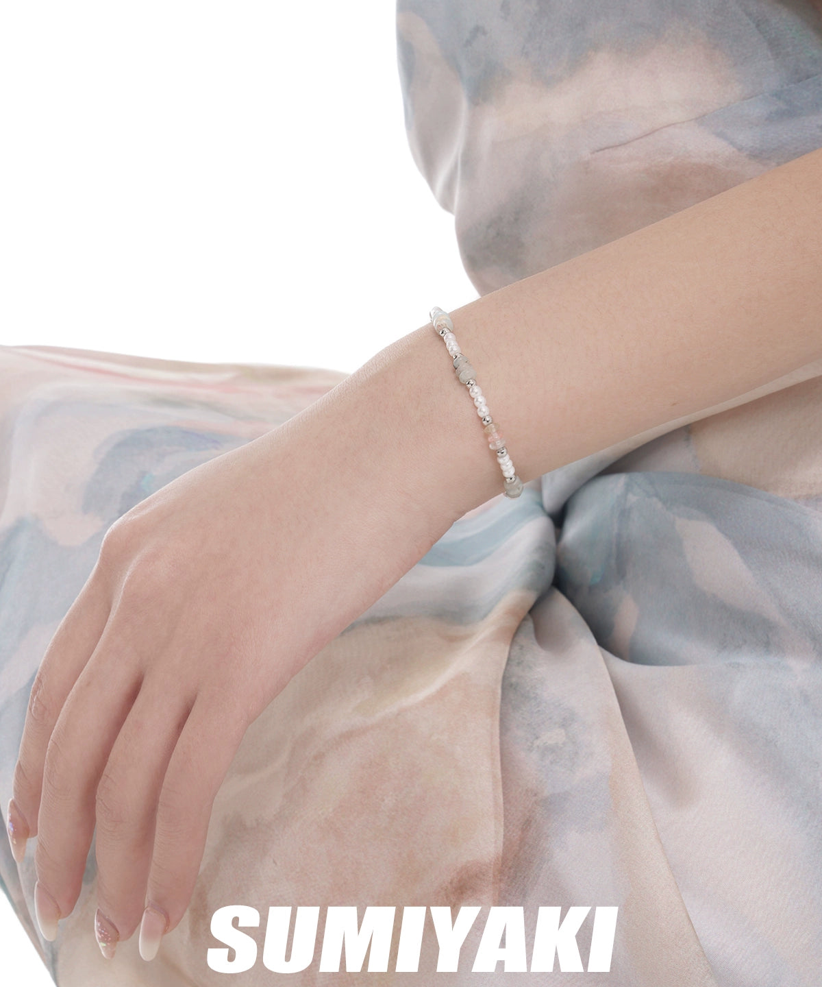 银饰手链 SUMIYAKI 彩珠系列春夏度假彩色串珠不掉色碎银甜酷手饰