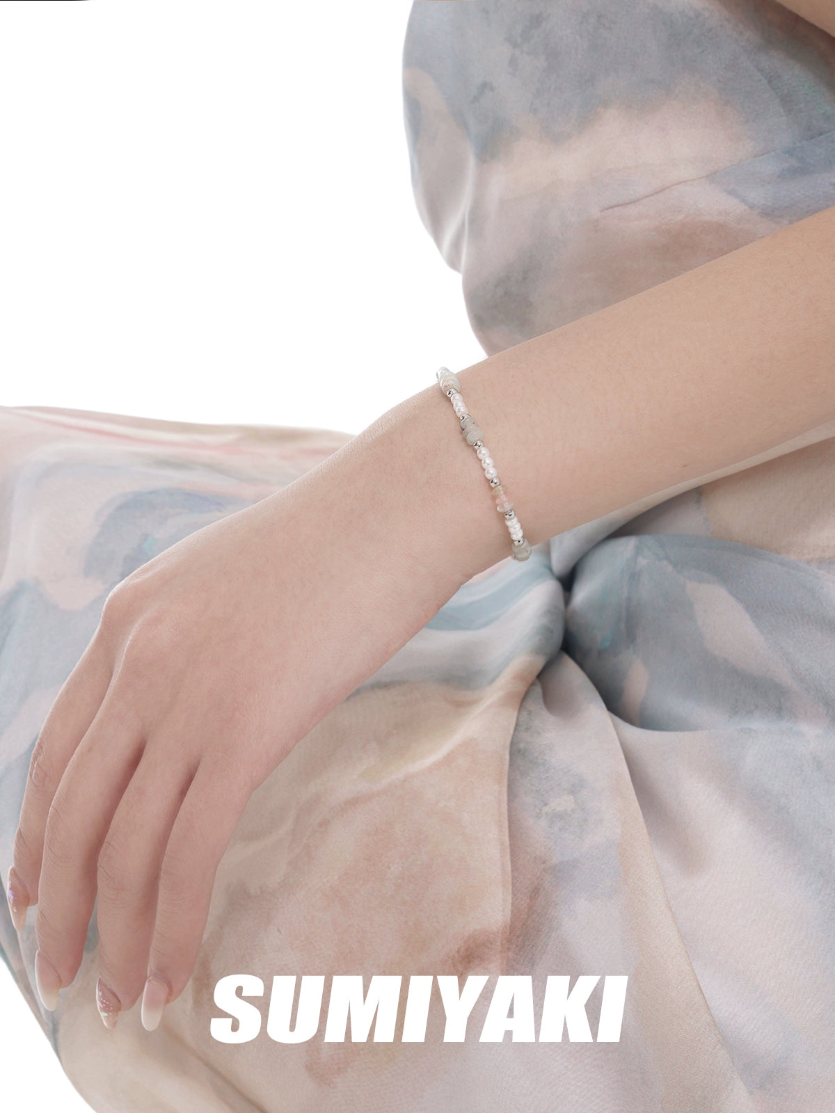 银饰手链 SUMIYAKI 彩珠系列春夏度假彩色串珠不掉色碎银甜酷手饰