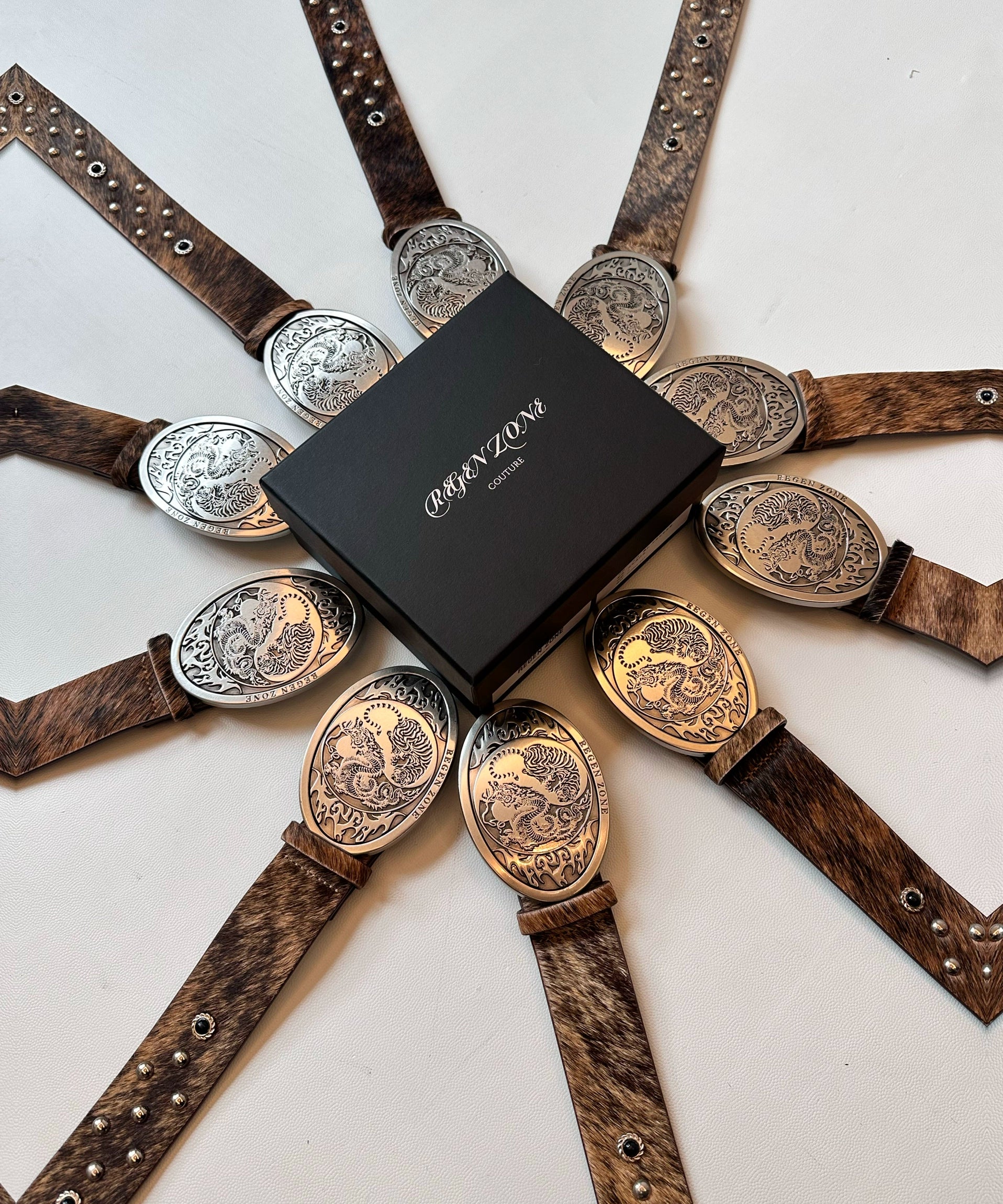 【Gai/布瑞吉/脆皮/李大奔/杨和苏同款】RZ 进口头层马毛龙虎皮带