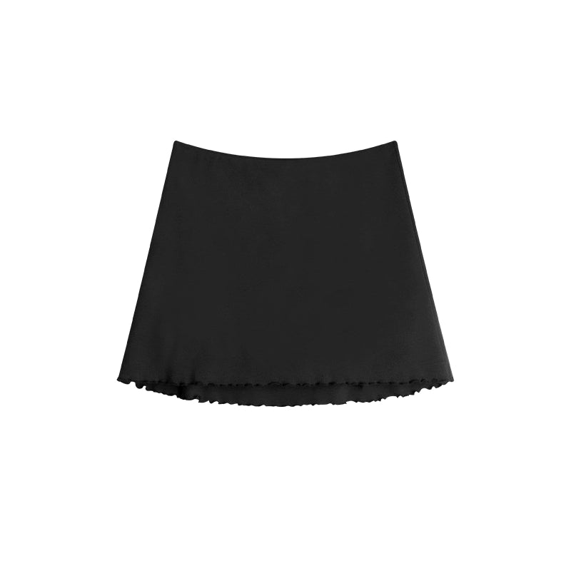 野生zero 辣妹吊带套装裙女夏黑灰带胸垫修身抹胸上衣a字半身裙子