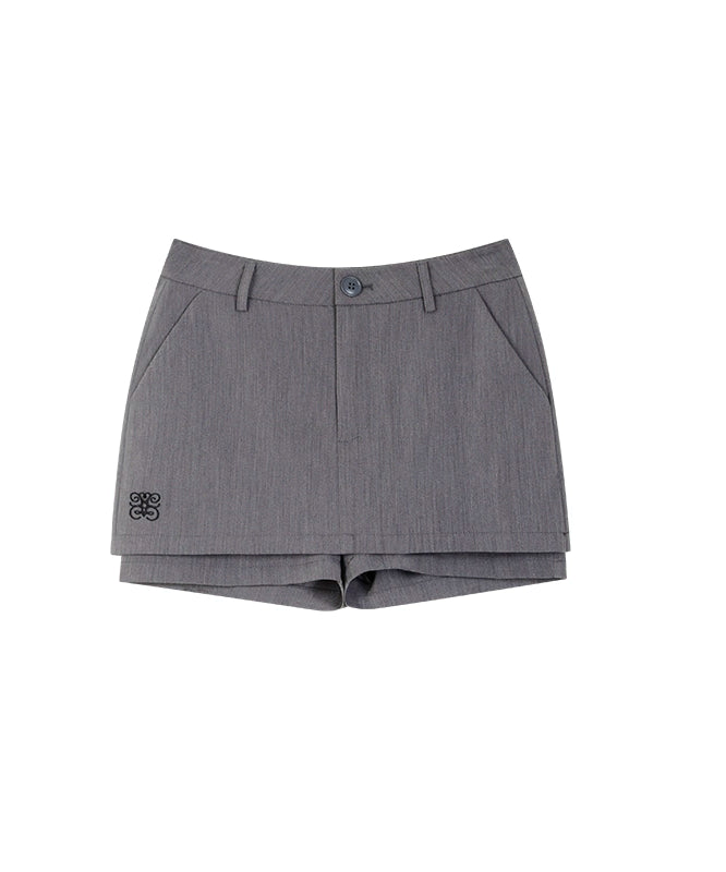 野生zerocircle黑灰卡其色半身裙裤女春夏辣妹小众显瘦修身短裙子