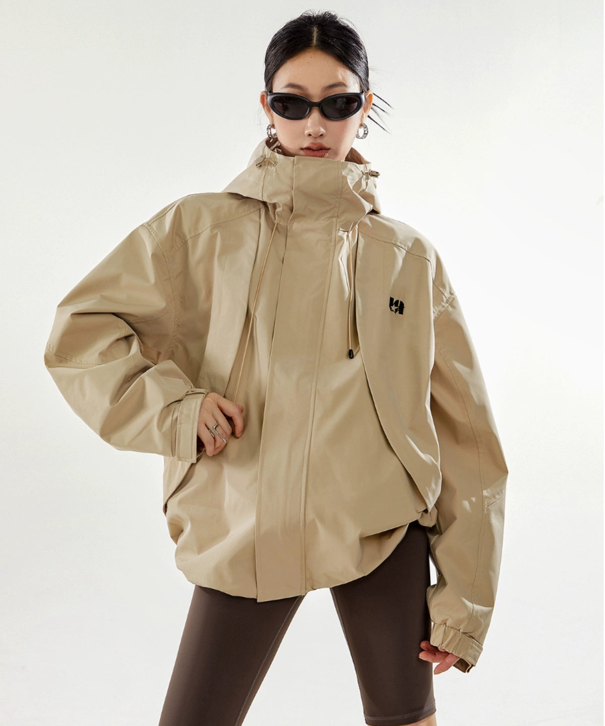 ICH MODE 美式复古冲锋衣外套女秋冬款宽松飞行夹克2025新款上衣