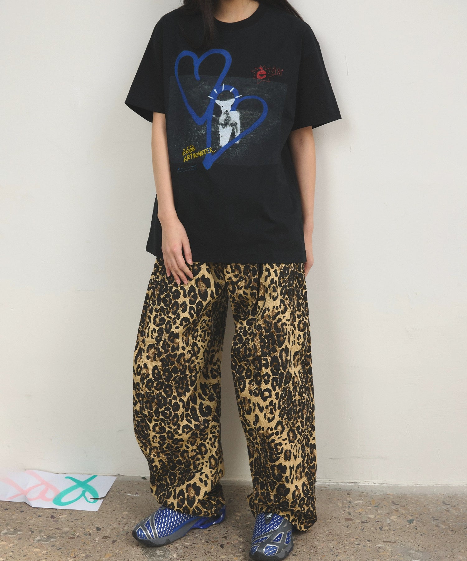 “钻爆了”| eeee星空丛林满钻豹纹工装裤设计感弯刀裤休闲长裤