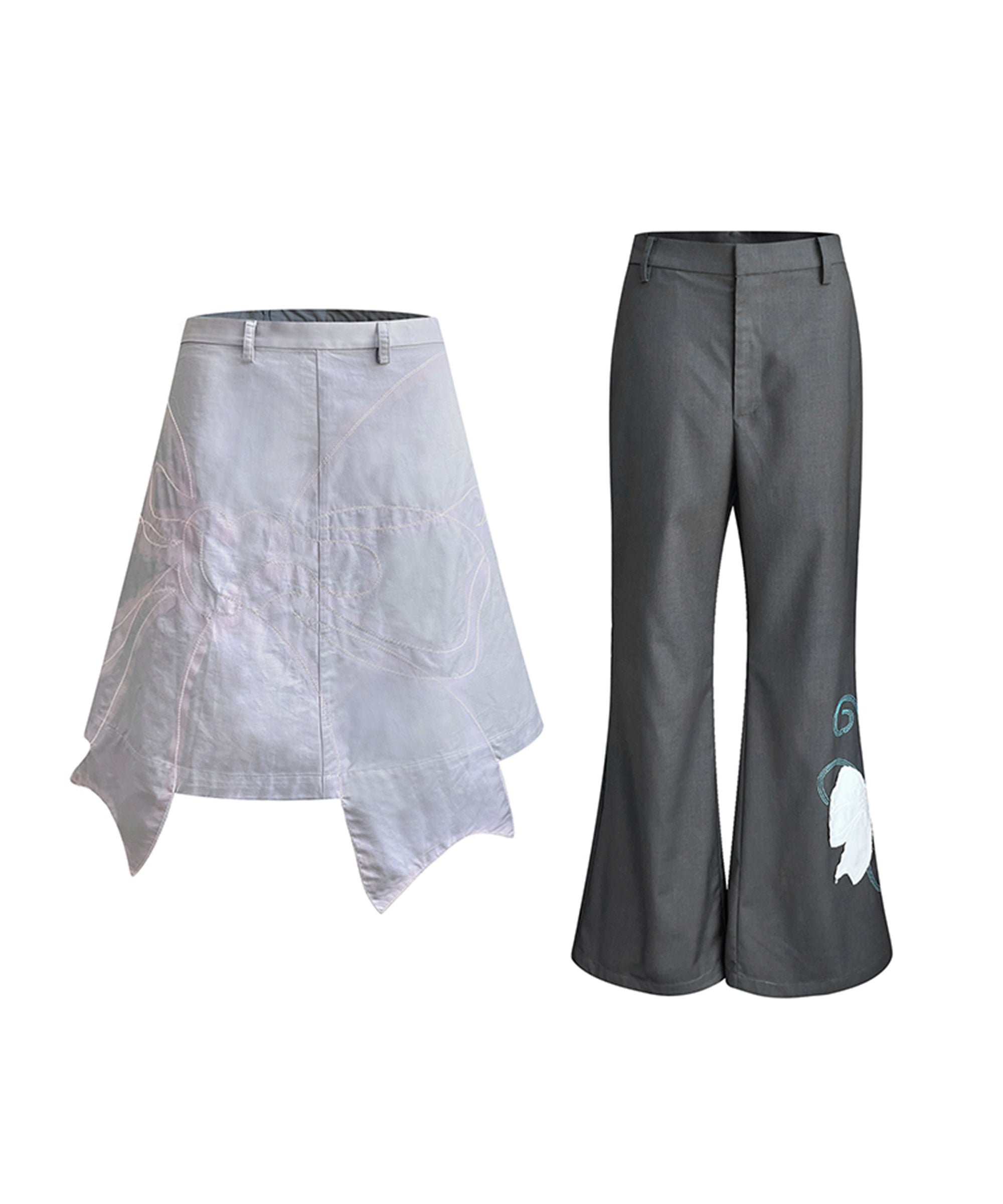 “芭蕾女巫” | eeeeArtmonster24FW蝴蝶结结构两件套裙裤西裤