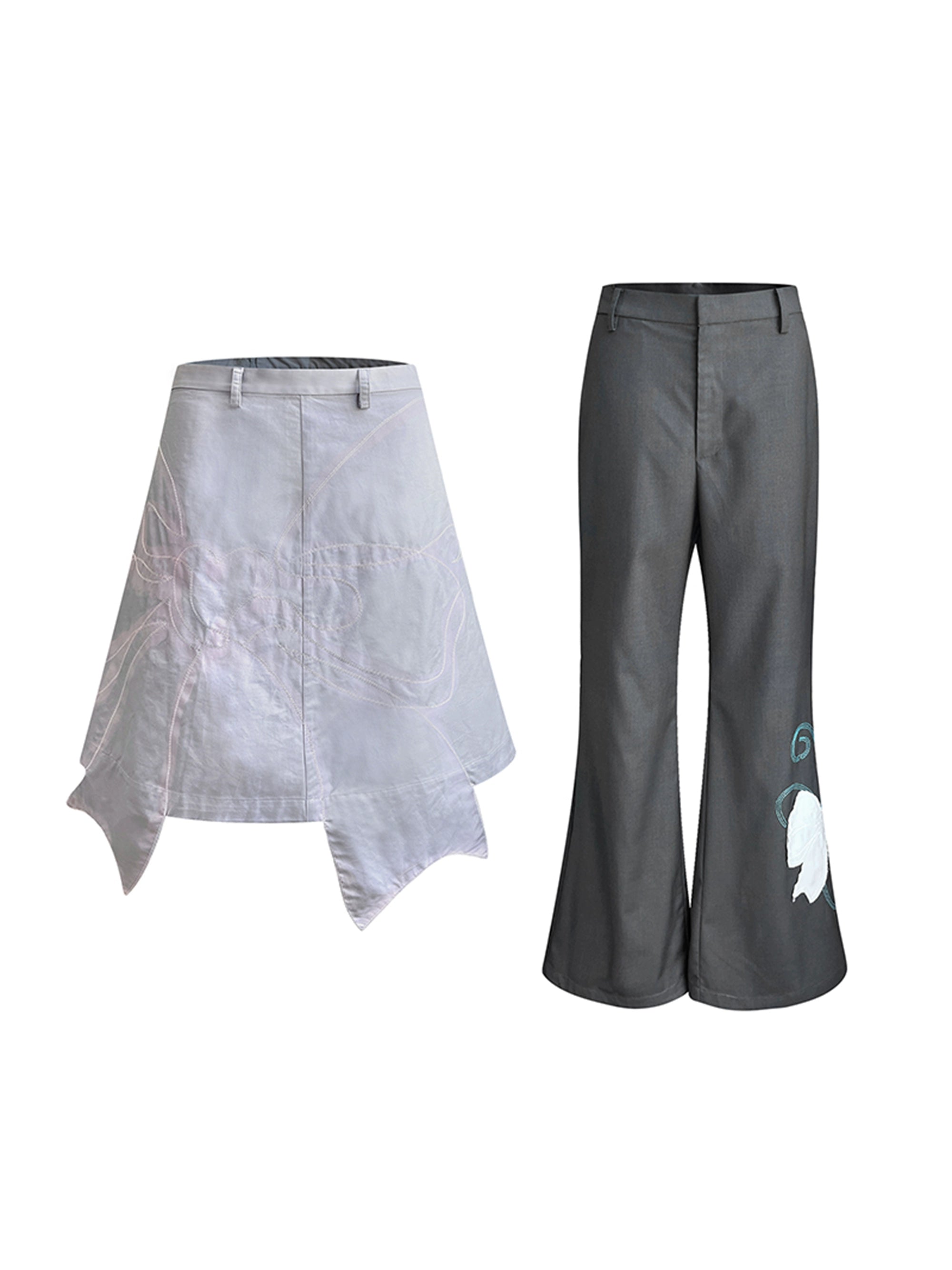 “芭蕾女巫” | eeeeArtmonster24FW蝴蝶结结构两件套裙裤西裤