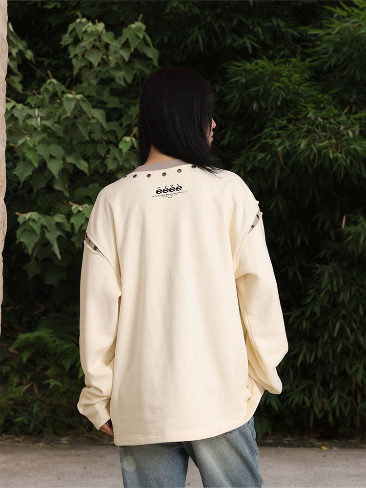 “财富五车” | eeeeArtmonster24FW珠宝LOGO印花解构金属卫衣