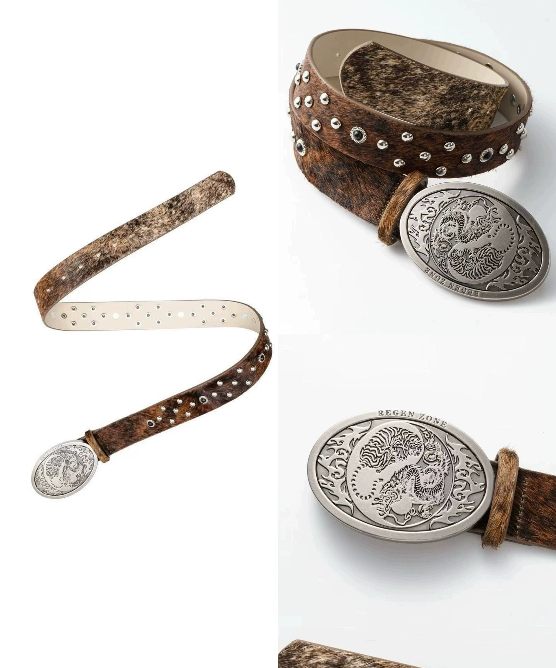 【Gai/布瑞吉/脆皮/李大奔/杨和苏同款】RZ 进口头层马毛龙虎皮带