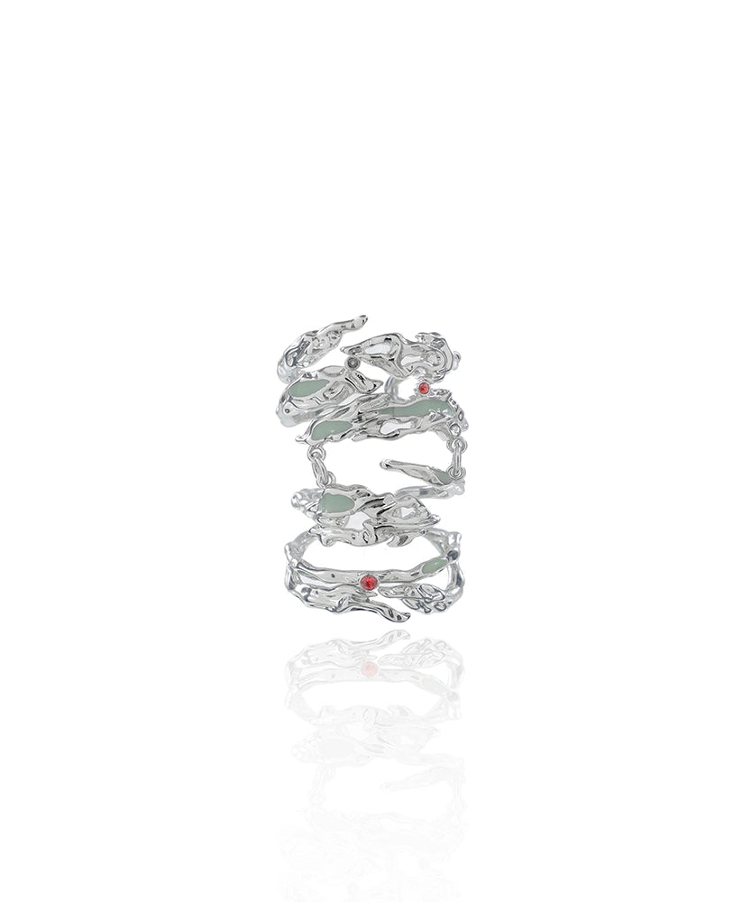 美到犯规！SUMIYAKI原创新中式美学指甲戒 “豆沙为帘 朱砂为痣”