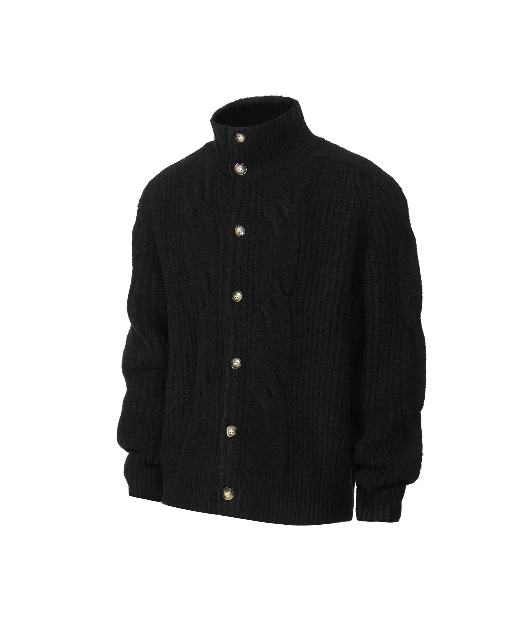 棉羊毛混纺保暖针织开衫毛衣老钱风秋冬通勤百搭TERRAINCOGNITA