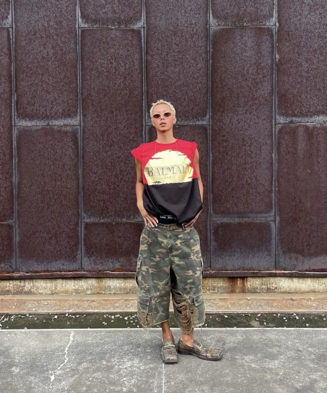 【yanggeng/杨和苏/雯博同款】RGZ｢初代｣水洗迷彩糜烂七分裤