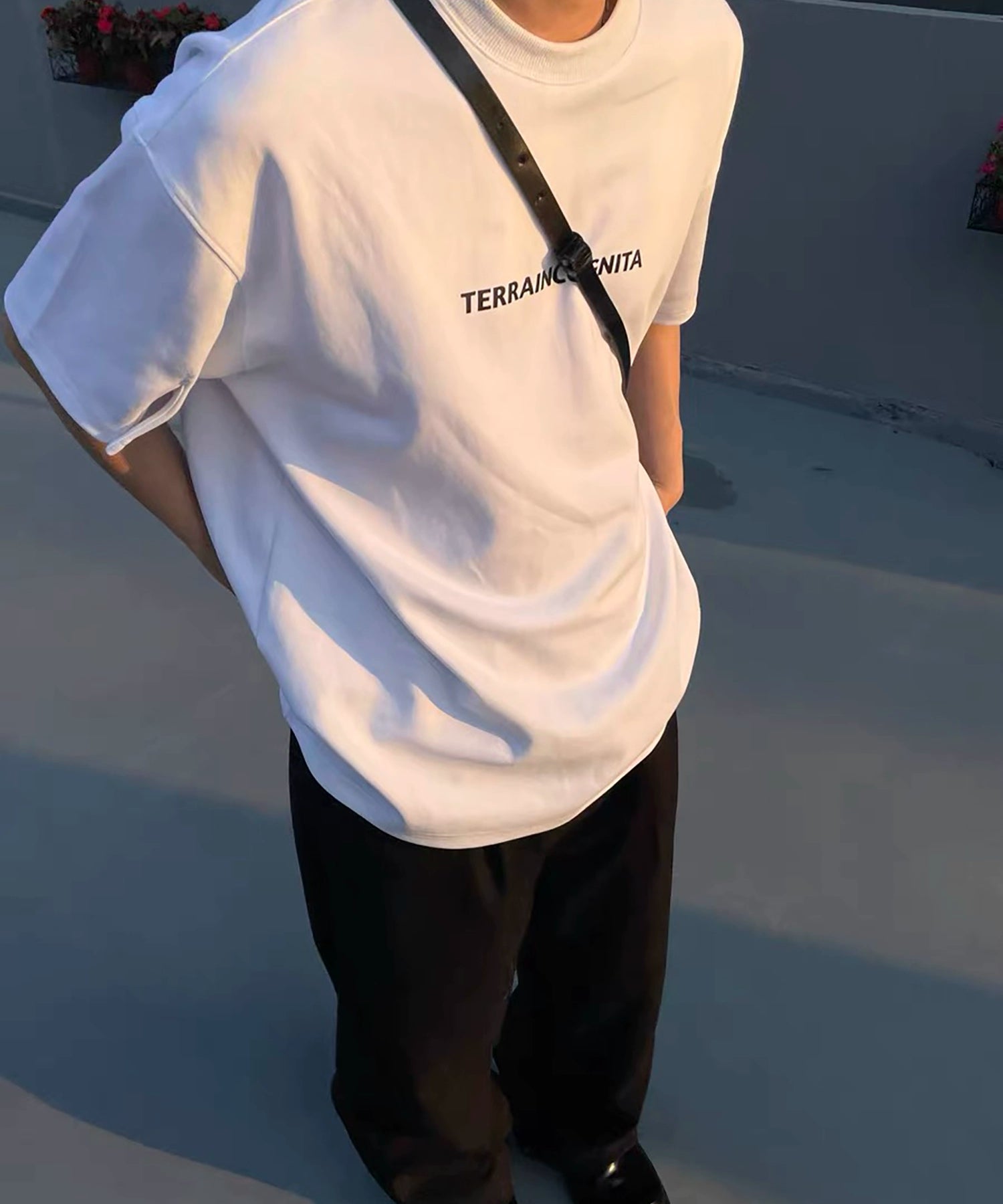 夏季六色"夜色渐浓"标语 基础短袖圆领T恤男女TERRAINCOGNITA