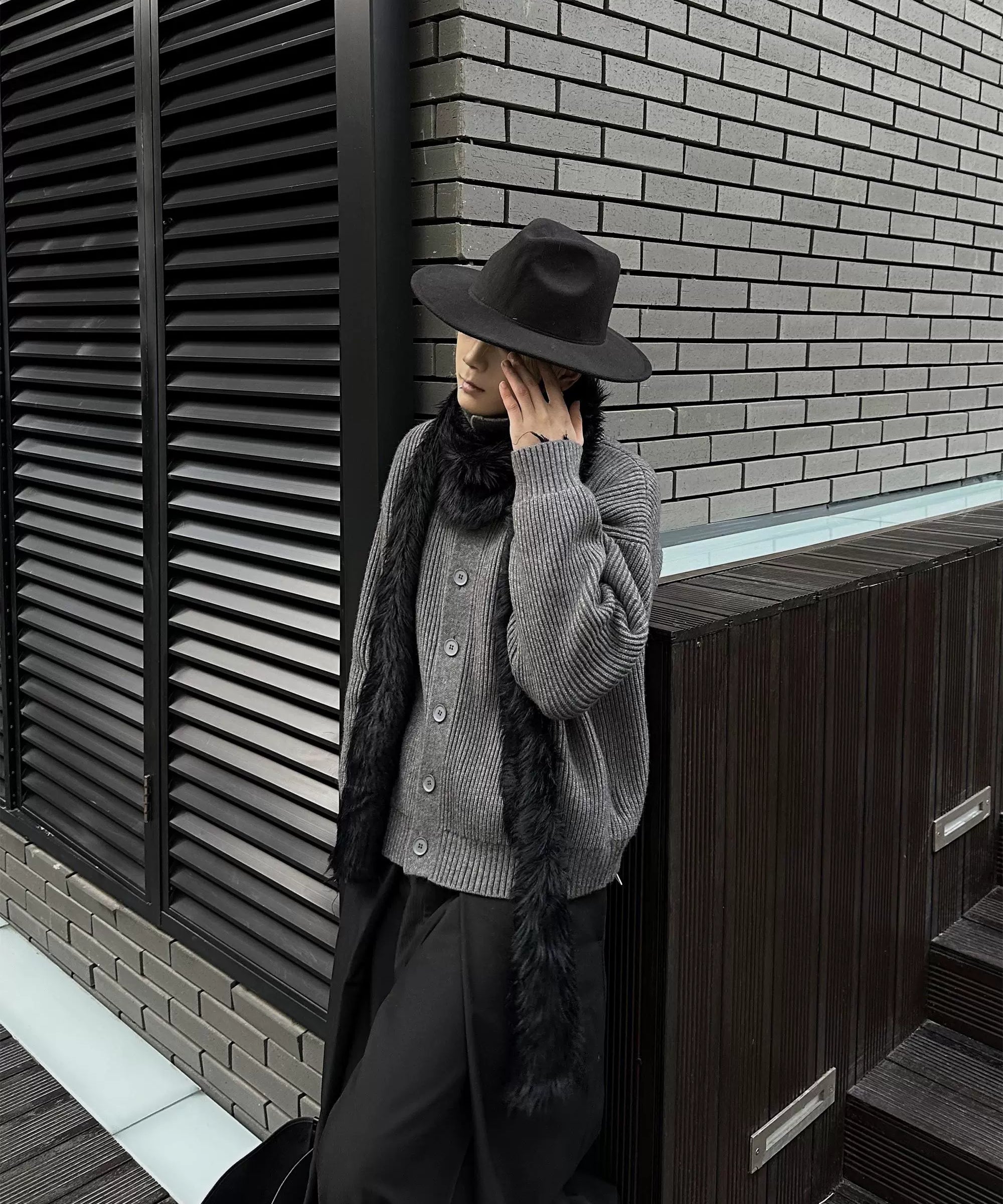 三色高领纽扣开衫毛衣休闲宽松百搭长袖男女美拉德TERRAINCOGNITA