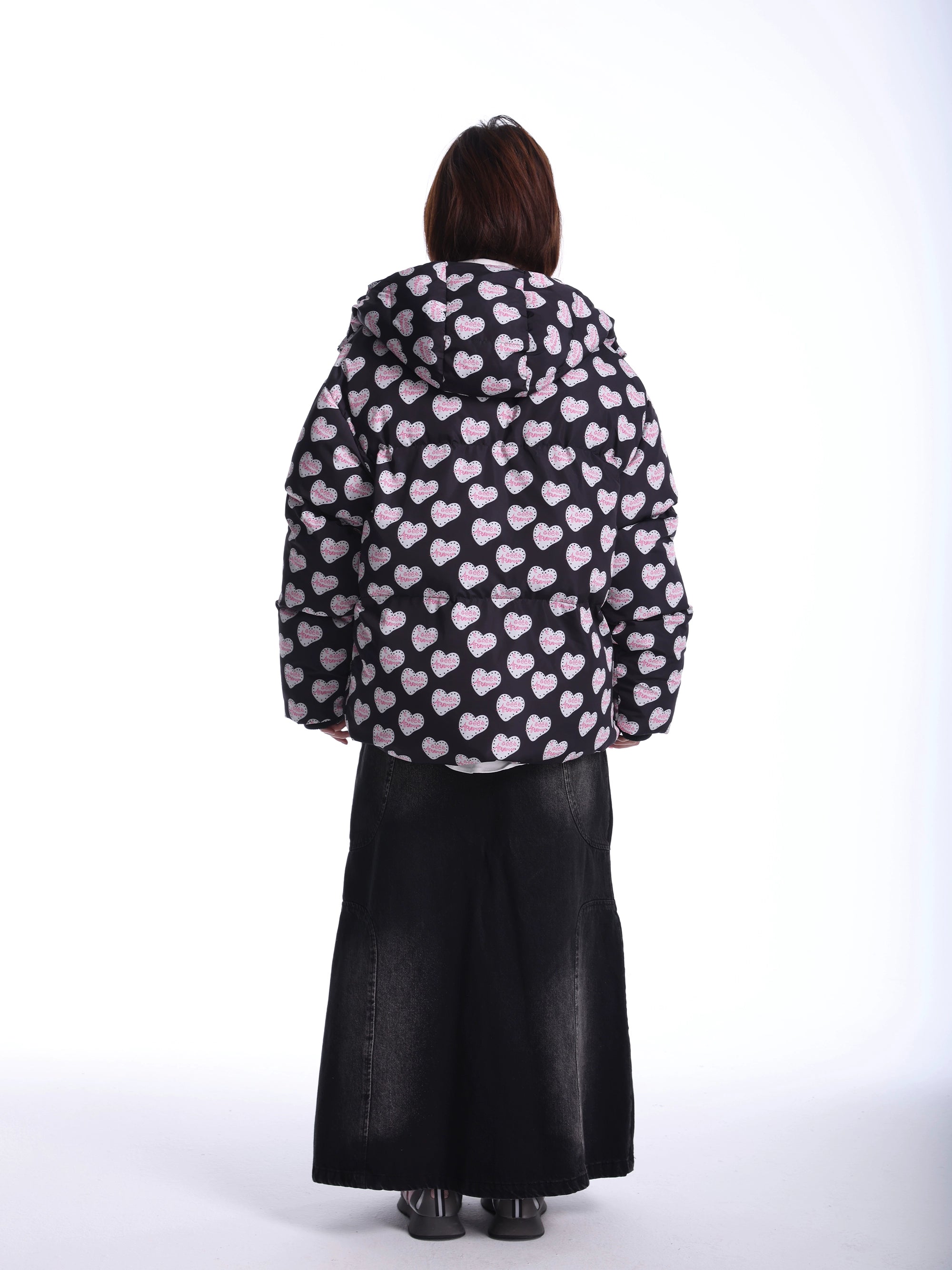 eeeeArtmonster满印面包服立领棉服男女秋冬潮牌复古宽松休闲外套