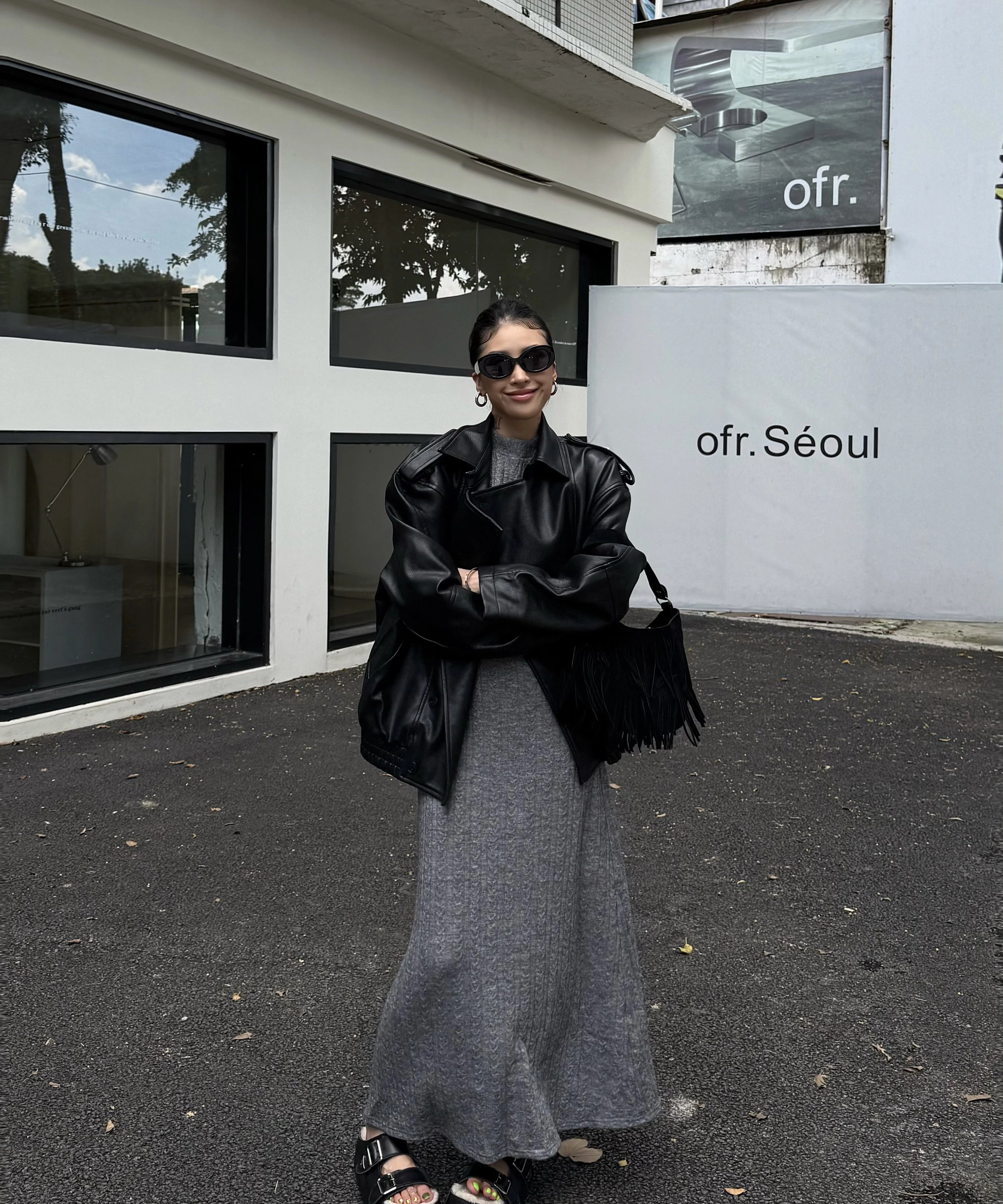 野生zero 复古黑色酷飒风pu皮衣女秋季新款机车宽松翻领上衣外套