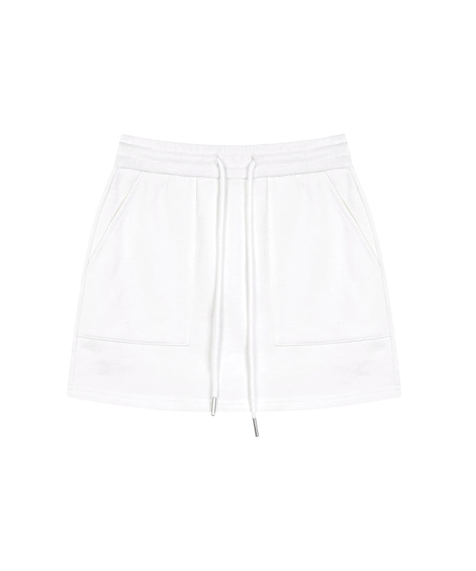 野生zero休闲套装裙女夏季黑色宽松v领无袖背心松紧腰a字半身裙子