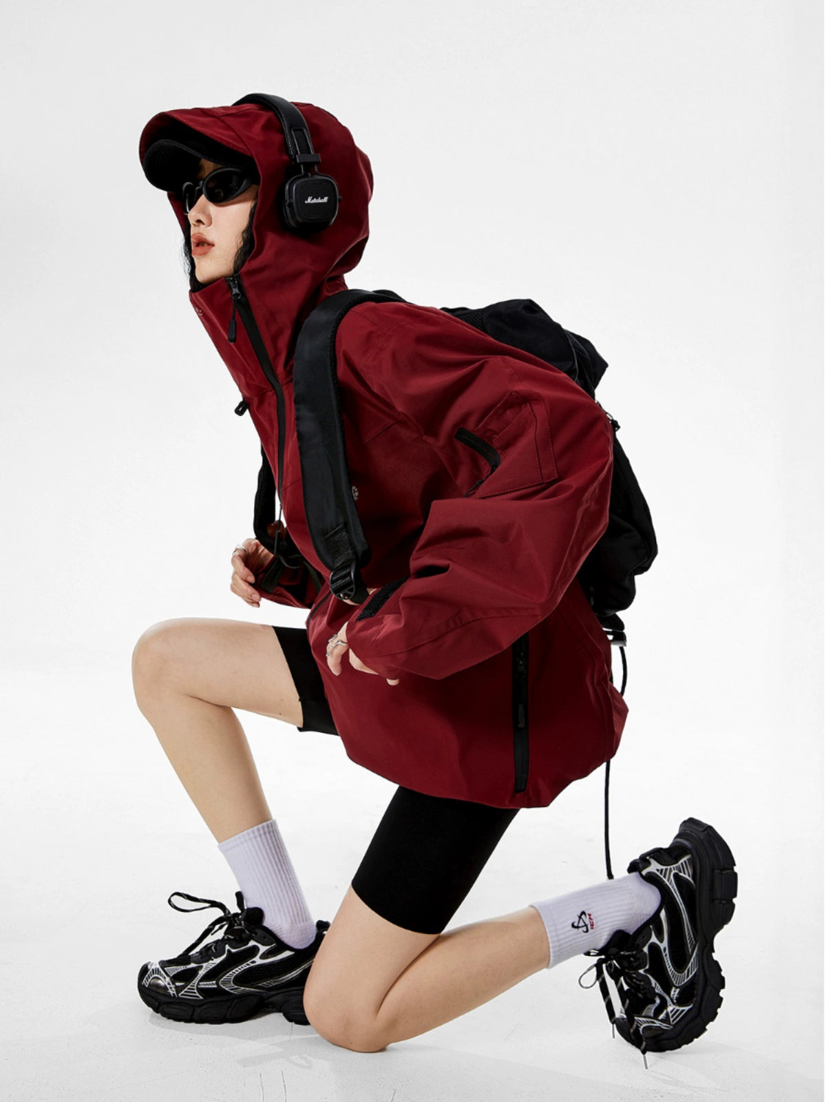 ICH MODE 美式复古冲锋衣外套女款2025新款秋冬宽松开衫上衣夹克