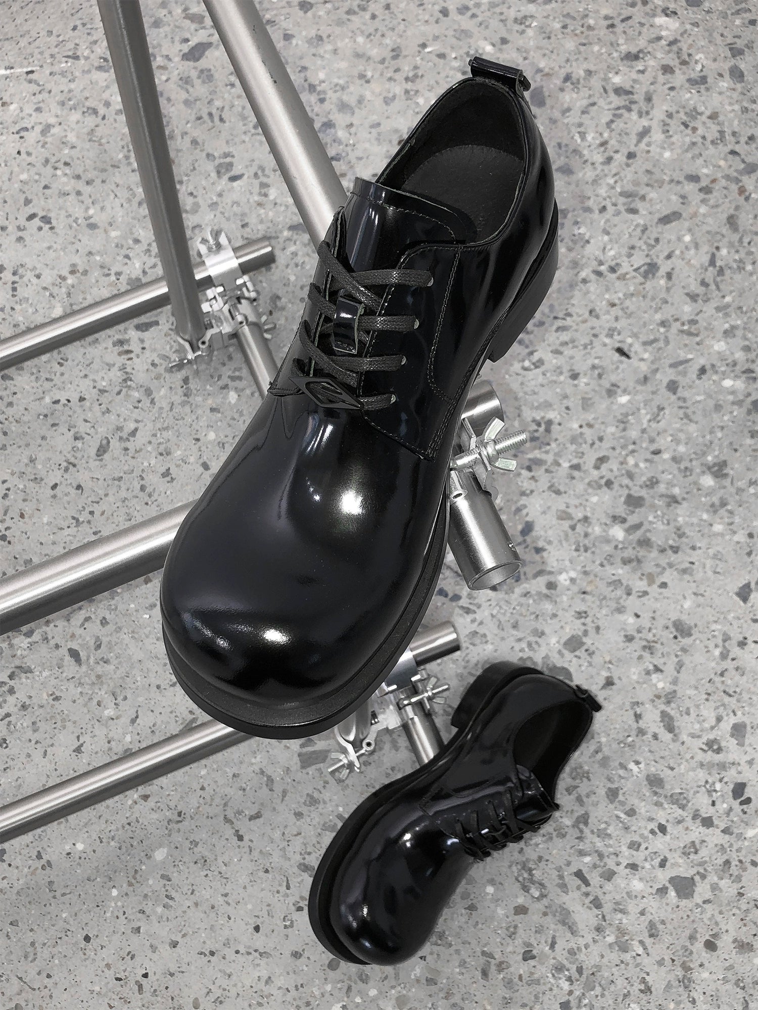 漆皮圆翘头米奇德比真皮皮鞋休闲百搭特质香底TERRAINCOGNITA