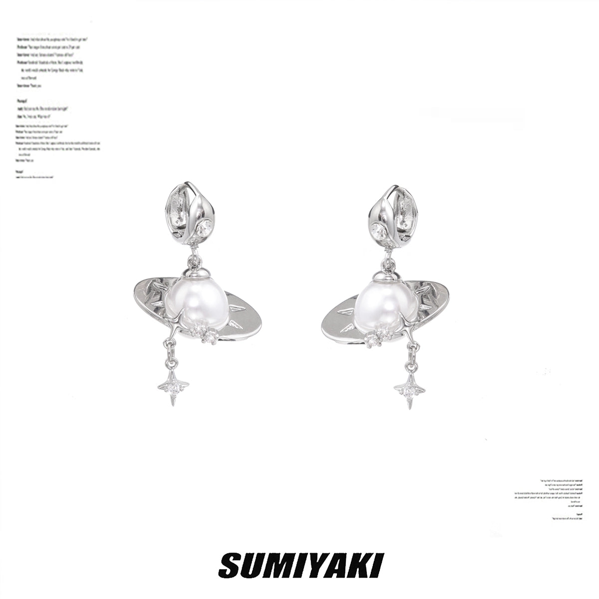 超美！SUMIYAKI 原创陀螺飞碟珍珠耳环轻奢高级感女小众设计耳饰