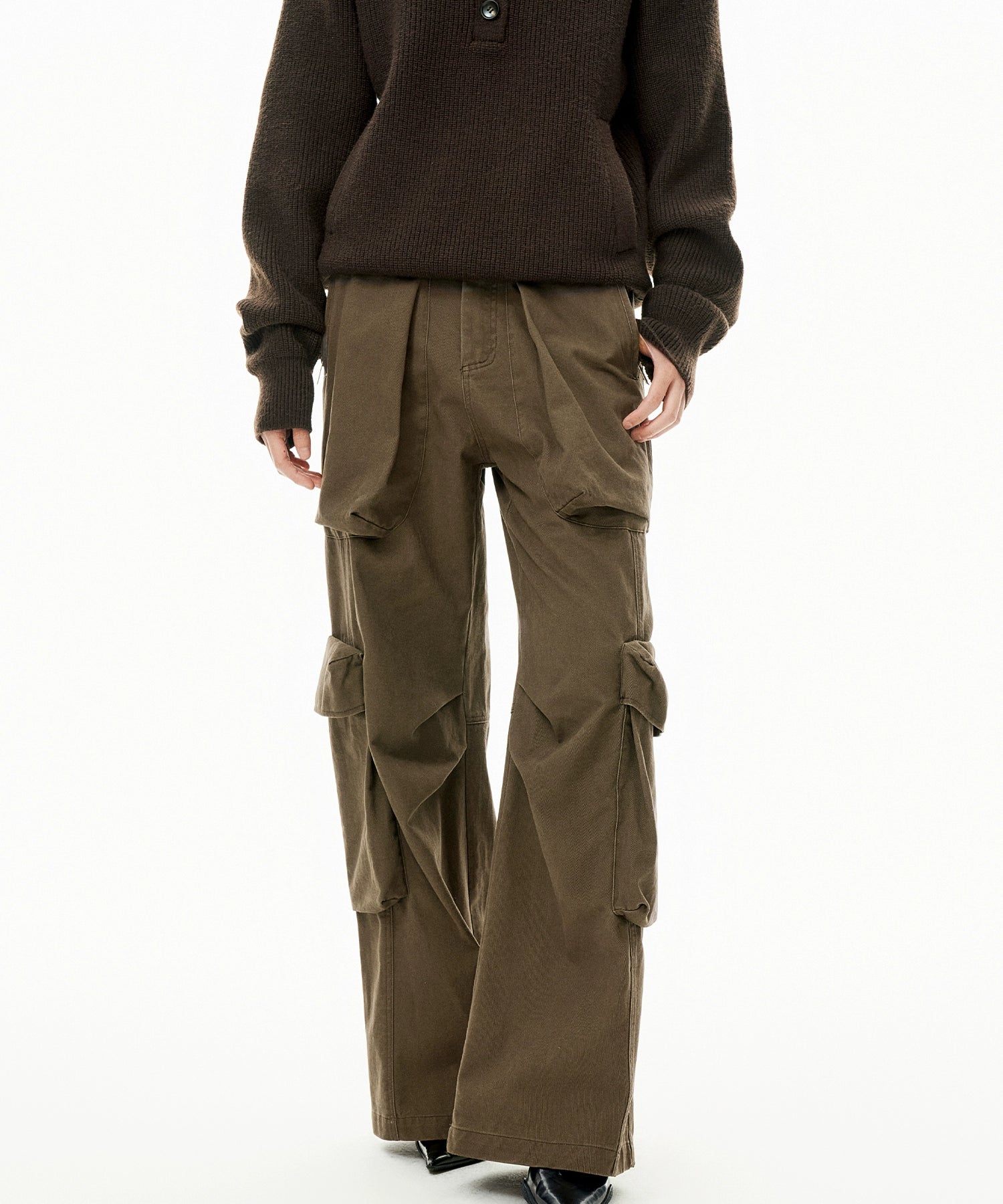 A姐同款 TERRAINCOGNITA X FIRSTFLOOR双色水洗做旧多口袋工装裤