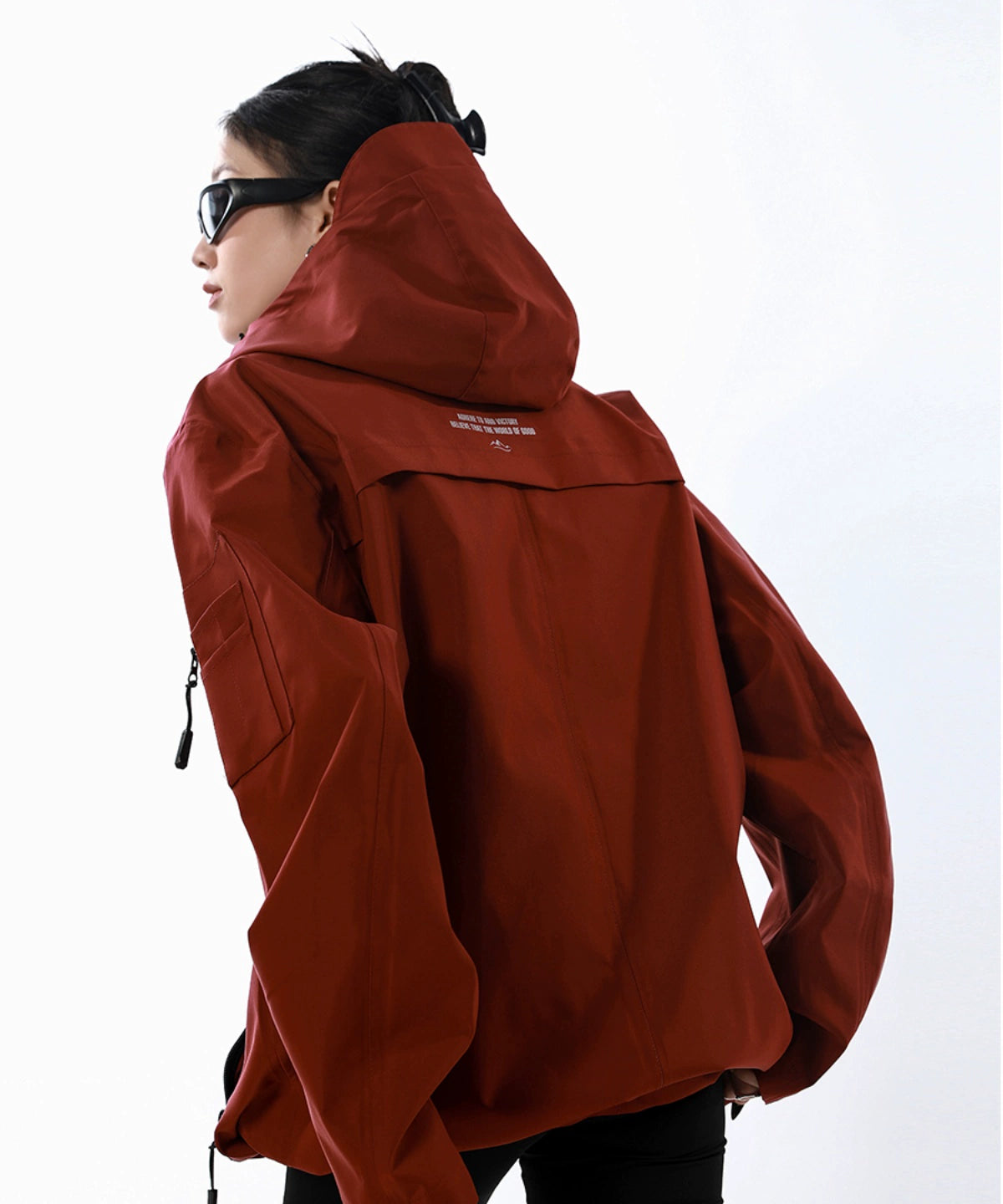 ICH MODE 斜拉链设计感小众户外机能风冲锋外套女百搭工装外套